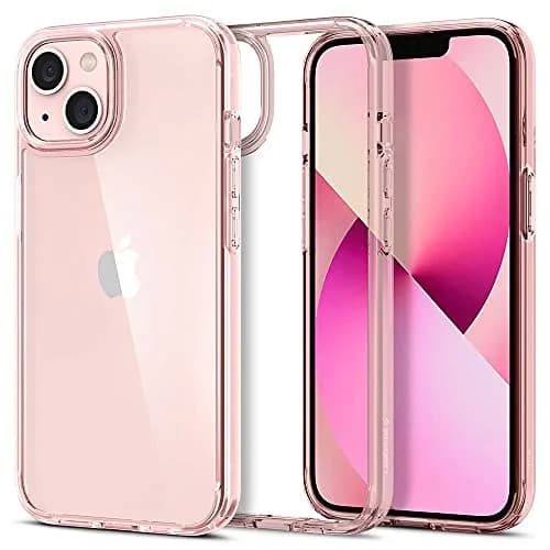 Spigen Ultra Hybrid for iPhone 13 Mini Case, Rose Crystal | Hybrid TPU & PC Back, Crystal Clear, Raised Bezel, Easy Press Buttons thumbnail 1
