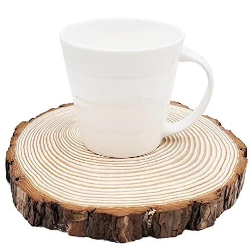 William Craft Natural Round Wood Slices 5 Pcs 7-8 Inch (18-20cm) | Rustic Unfinished Wood Circles for DIY Crafts thumbnail 4