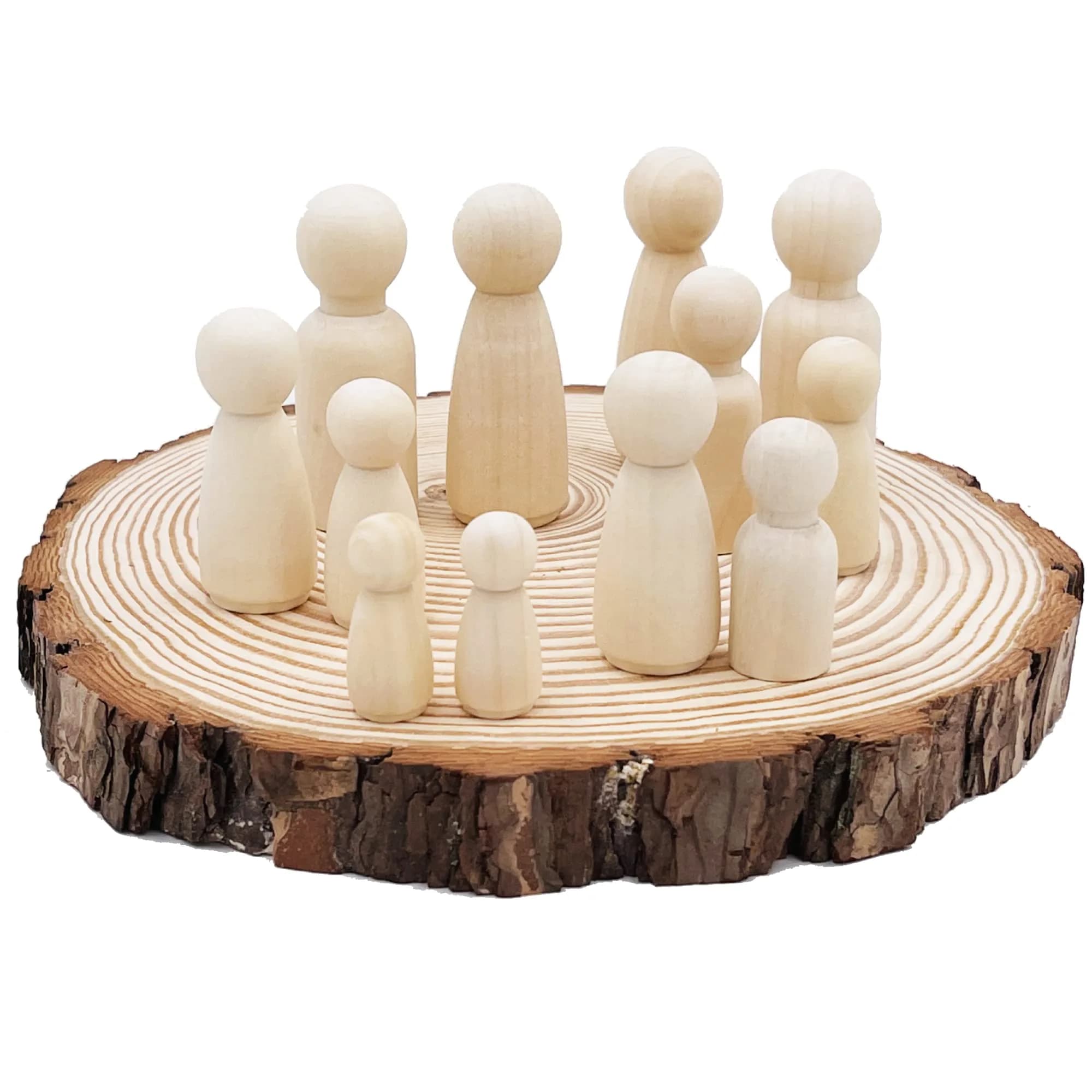 William Craft Natural Round Wood Slices 5 Pcs 7-8 Inch (18-20cm) | Rustic Unfinished Wood Circles for DIY Crafts - view 3