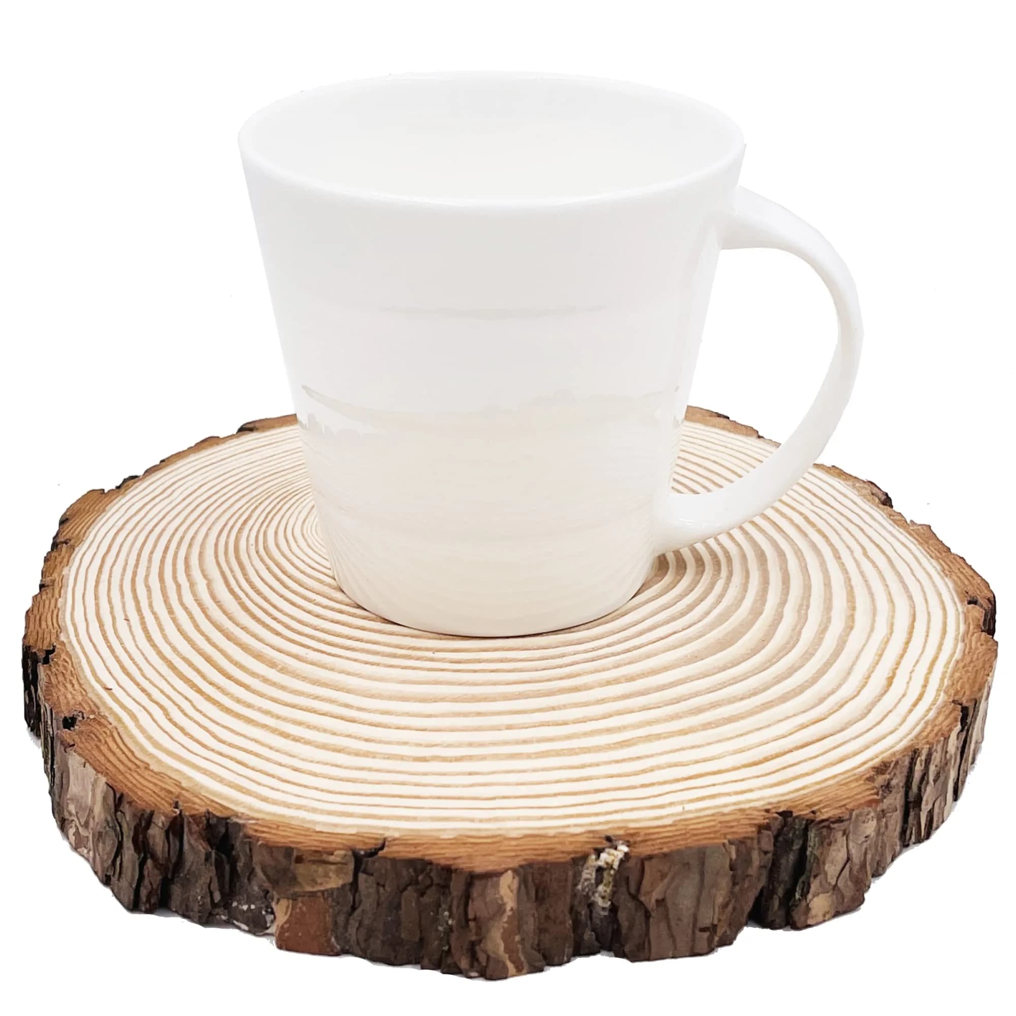 William Craft Natural Round Wood Slices 5 Pcs 7-8 Inch (18-20cm) | Rustic Unfinished Wood Circles for DIY Crafts - view 4