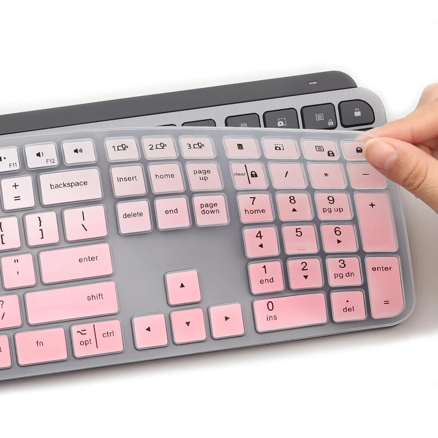 MUBUY-GOL GradualPink Keyboard Cover for Logitech MX Keys S & Craft | 36cm (14.2in) - view 4