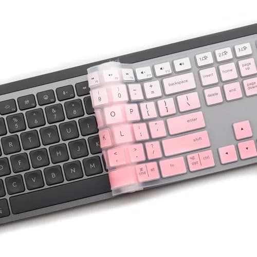 MUBUY-GOL GradualPink Silicone Keyboard Cover Skin for Logitech MX Keys S/Craft, US Layout | Protects from Spills & Dust thumbnail 5