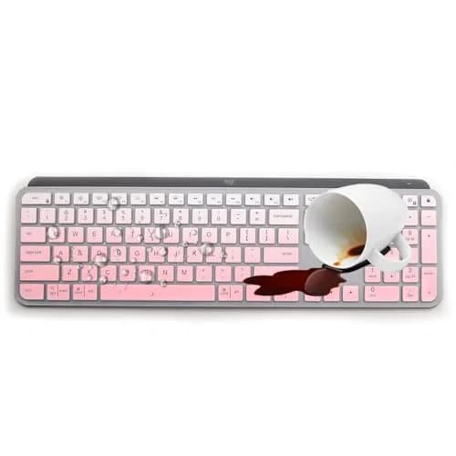 MUBUY-GOL GradualPink Silicone Keyboard Cover Skin for Logitech MX Keys S/Craft, US Layout | Protects from Spills & Dust thumbnail 6