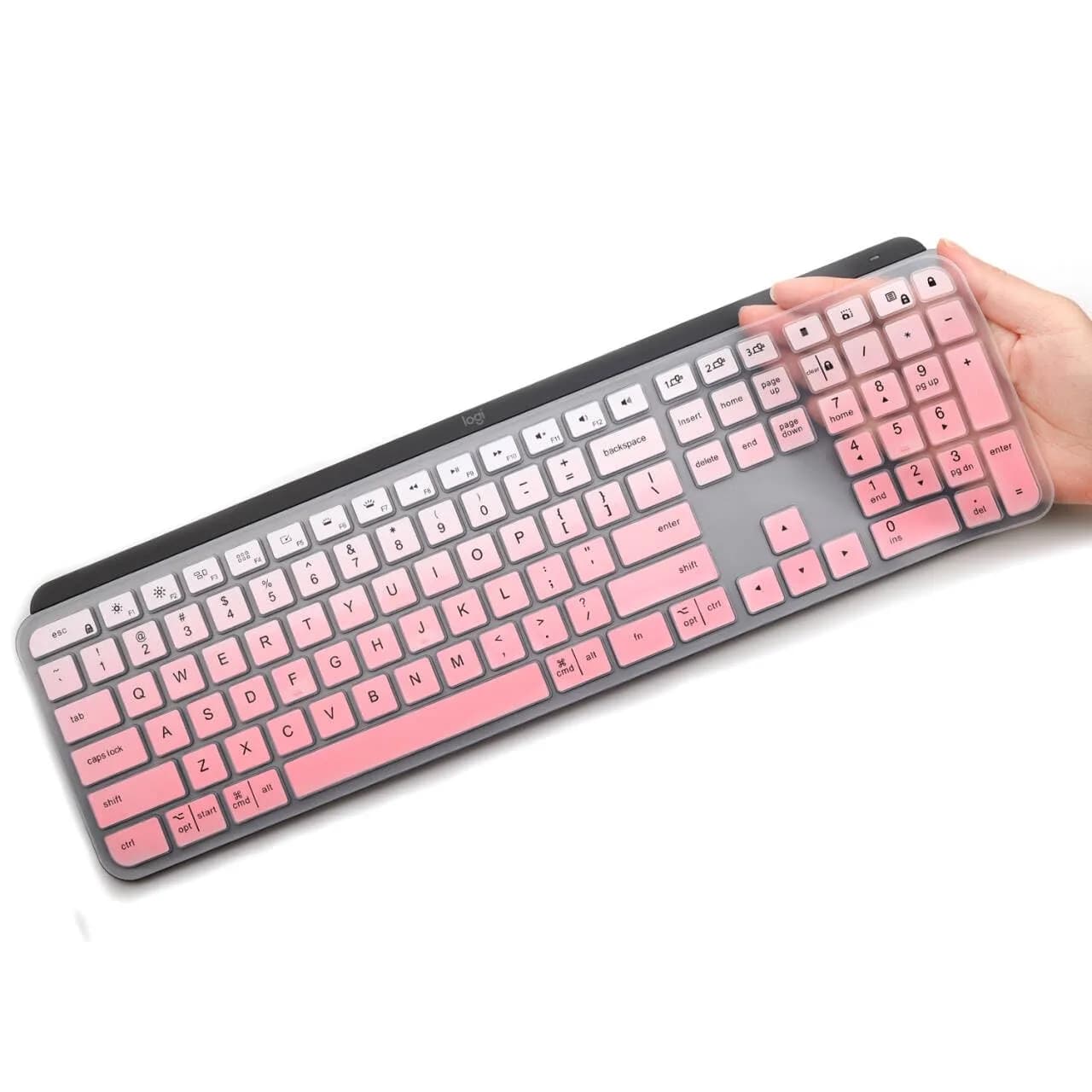 MUBUY-GOL MintGreen Keyboard Cover for Logitech MX Keys S/Craft | 36cm (14.2in) — GradualPink