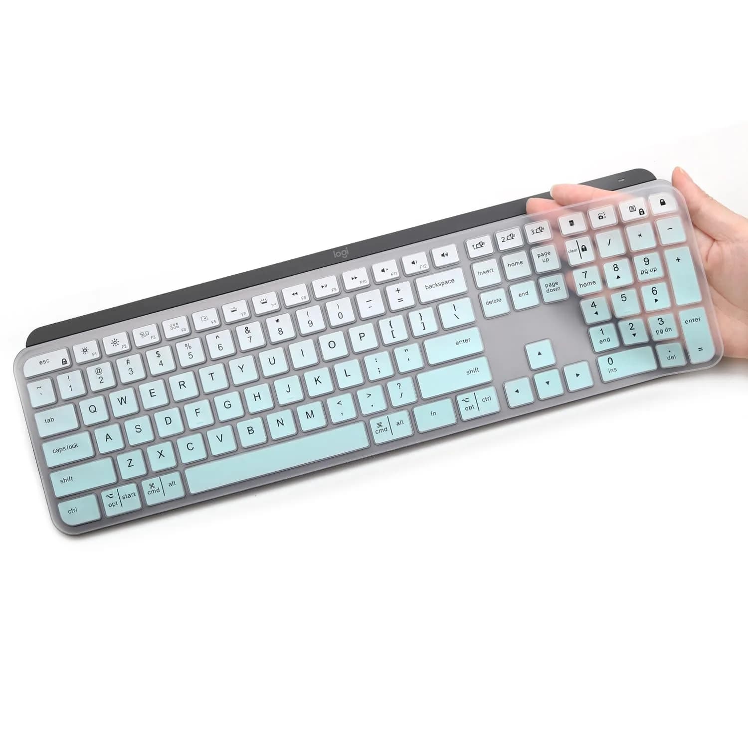 MUBUY-GOL MintGreen Keyboard Cover for Logitech MX Keys S/Craft | 36cm (14.2in) — MintGreen