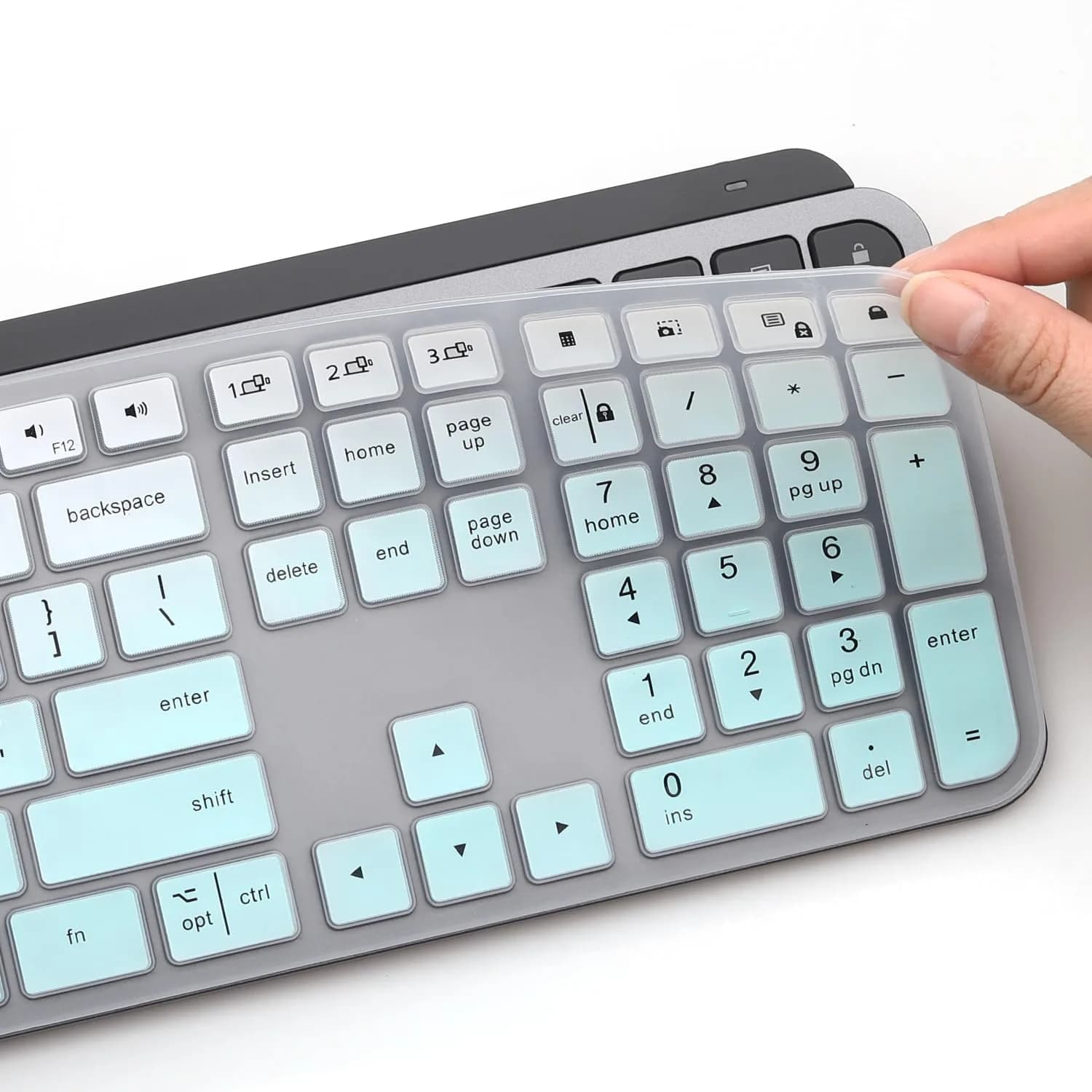 MUBUY-GOL MintGreen Keyboard Cover for Logitech MX Keys S/Craft | 36cm (14.2in) - view 5