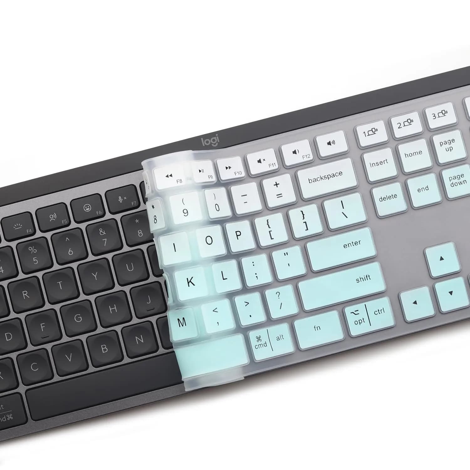MUBUY-GOL MintGreen Keyboard Cover for Logitech MX Keys S/Craft | 36cm (14.2in) - view 6