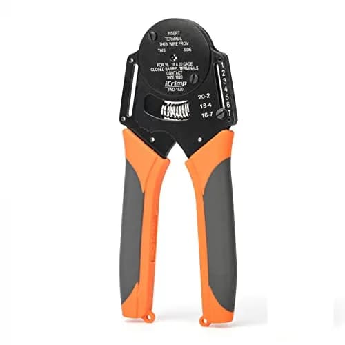 IWISS iCrimp IWD-1620 Deutsch Crimp Tool, Size 16 AWG to 20 AWG | Precise 8 Indent Wire Crimper thumbnail 1