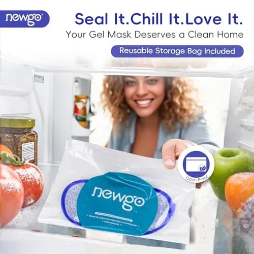 NEWGO Cooling Eye Mask for After Surgery | Reusable Face Ice Pack Navy Blue thumbnail 5