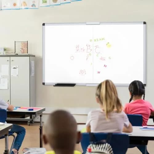 VIZ-PRO Large Magnetic Dry Erase Whiteboard 152 x 122 cm (60 x 48 Inches) | Smooth Writing Surface for Office, School, Home thumbnail 6