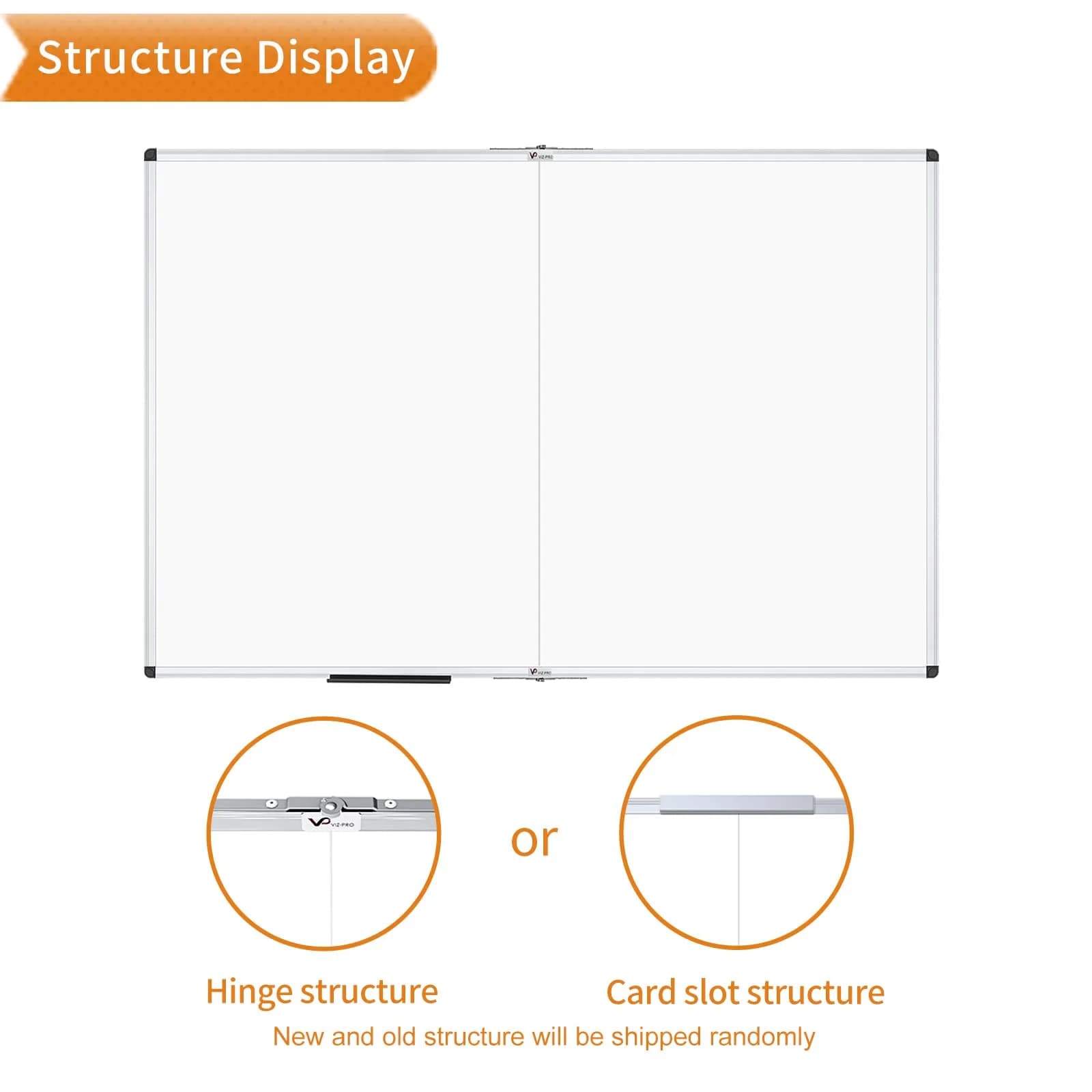 VIZ-PRO Large Magnetic Dry Erase Whiteboard 152 x 122 cm (60 x 48 Inches) | Smooth Writing Surface for Office, School, Home - view 3