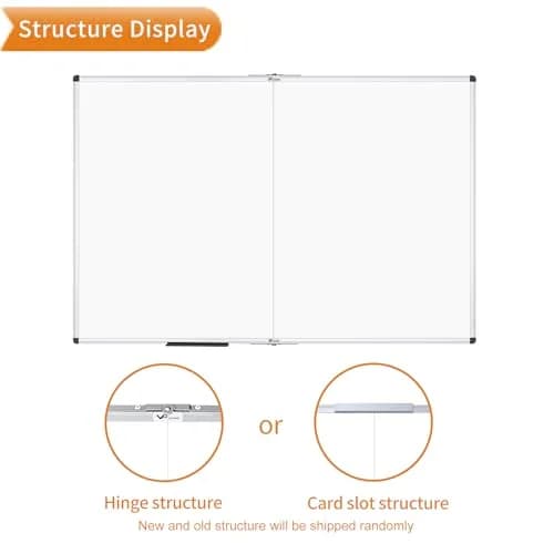 VIZ-PRO Large Magnetic Dry Erase Whiteboard 152 x 122 cm (60 x 48 Inches) | Smooth Writing Surface for Office, School, Home thumbnail 3