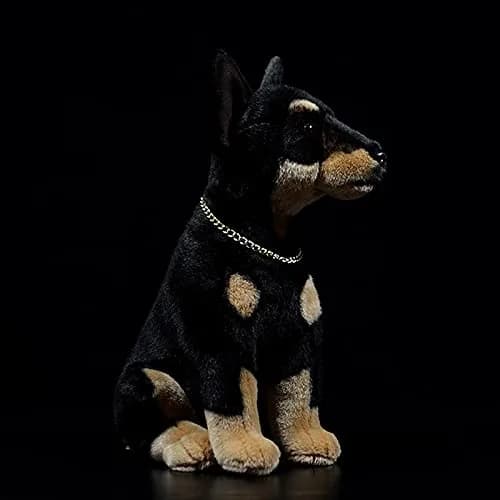 ZHONGXIN MADE Simulation Doberman Plush Toy 30cm (12 inch) | Safe & Durable for Kids thumbnail 3