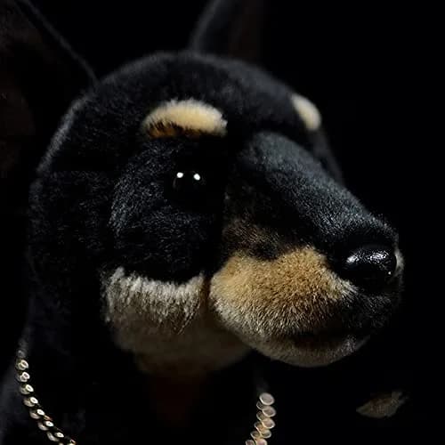 ZHONGXIN MADE Simulation Doberman Plush Toy 30cm (12 inch) | Safe & Durable for Kids thumbnail 4