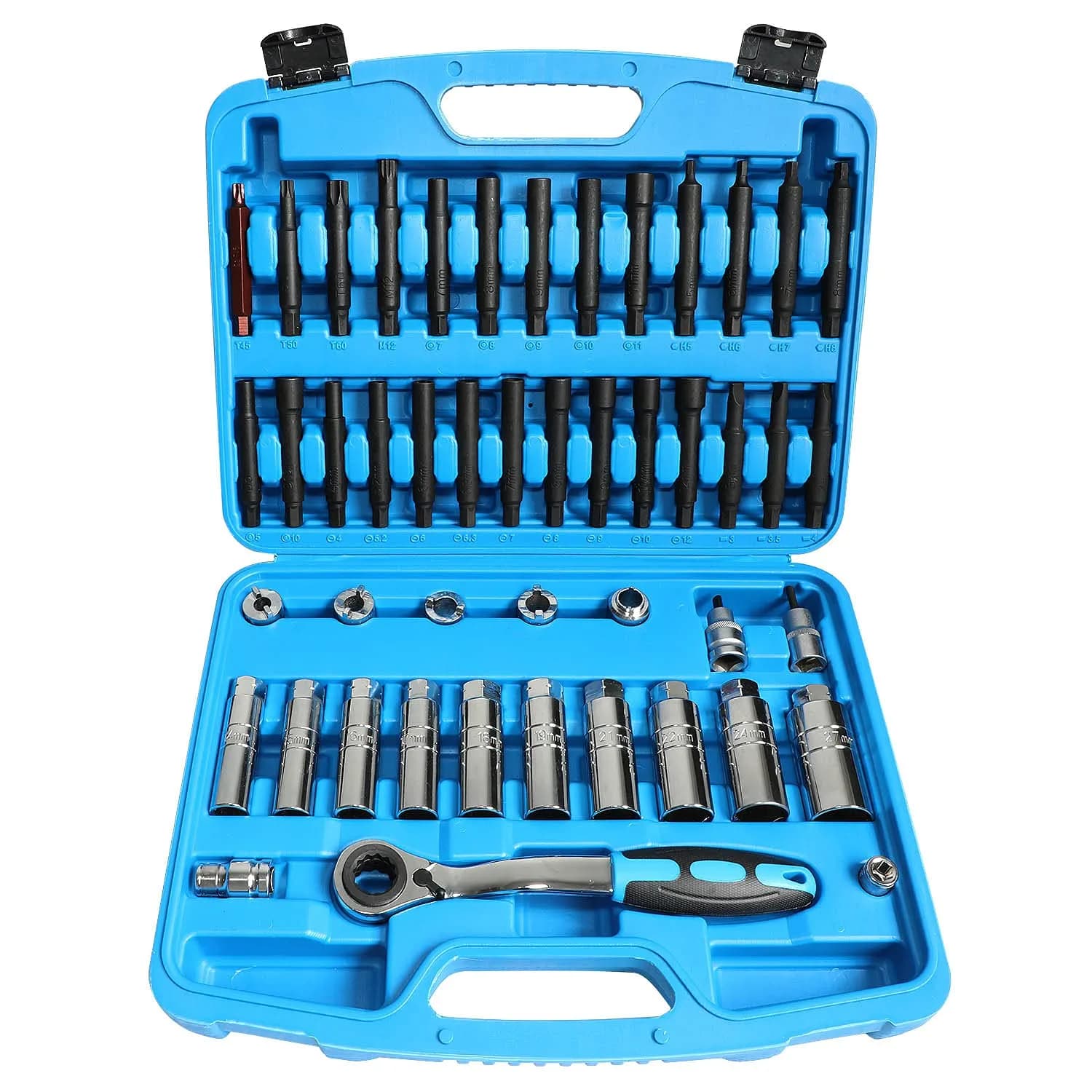 DPTOOL Shock Absorber Strut Nut Removal Kit 47pc | Automotive Fastener Drive Bits for Suspension — 47PC