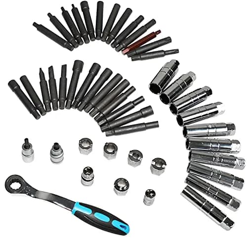 DPTOOL Shock Absorber Strut Nut Removal Kit 47pc | Automotive Fastener Drive Bits for Suspension thumbnail 2