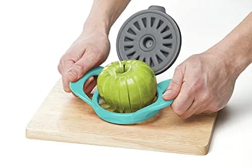 Progressive 16-Slice Thin Apple Slicer & Corer | Dishwasher Safe, Turquoise thumbnail 5