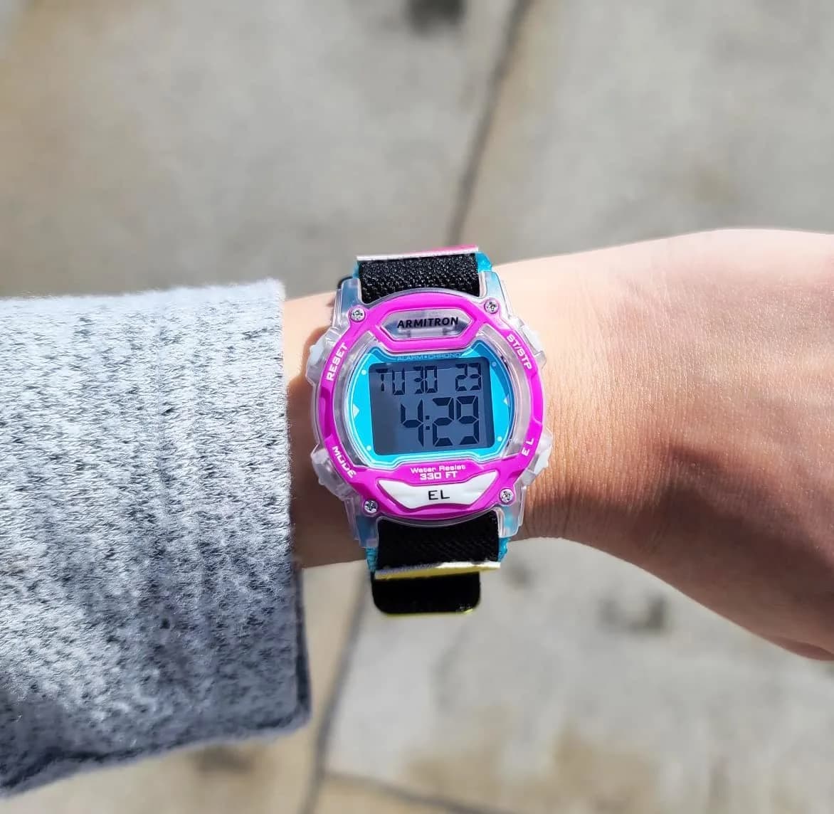 Armitron Sport Unisex Multicolor Nylon Strap Digital Chronograph Watch 40mm thumbnail 2