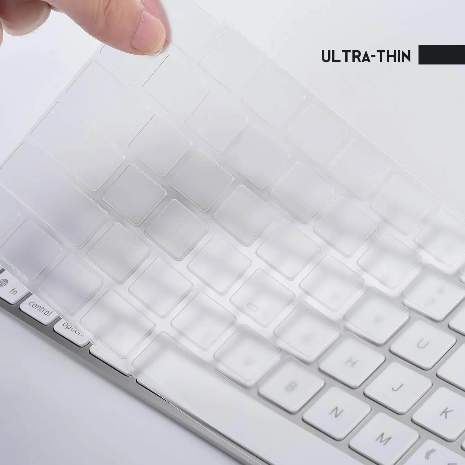 CASEDAO Clear Transparent TPU Keyboard Cover for iMac 24" Magic Keyboard 2021 (A2520) with Numeric Keypad US Layout - view 4