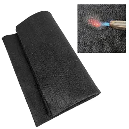 Buraku Welding Blanket Fireproof | Heat Resistant Up to 1800°F | Flame Retardant Carbon Felt (12"X26" | 1PACK) thumbnail 1