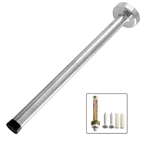 BokWin 10 Inch Wall Mount Door Stopper, Stainless Steel, Brushed Finish | Protects Walls & Doors thumbnail 3