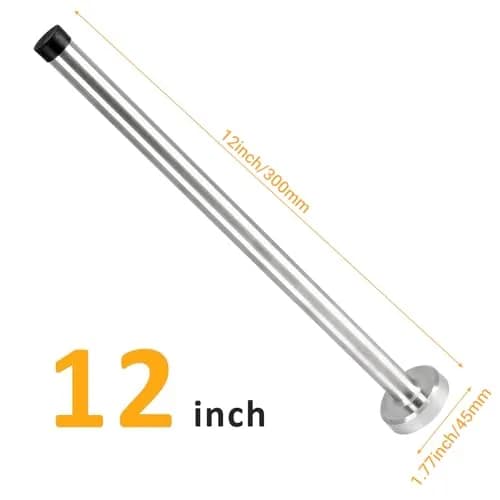 BokWin 12 Inch Wall-Mounted Door Stopper | Heavy Duty Stainless Steel, Rust-Resistant, Easy Install thumbnail 2