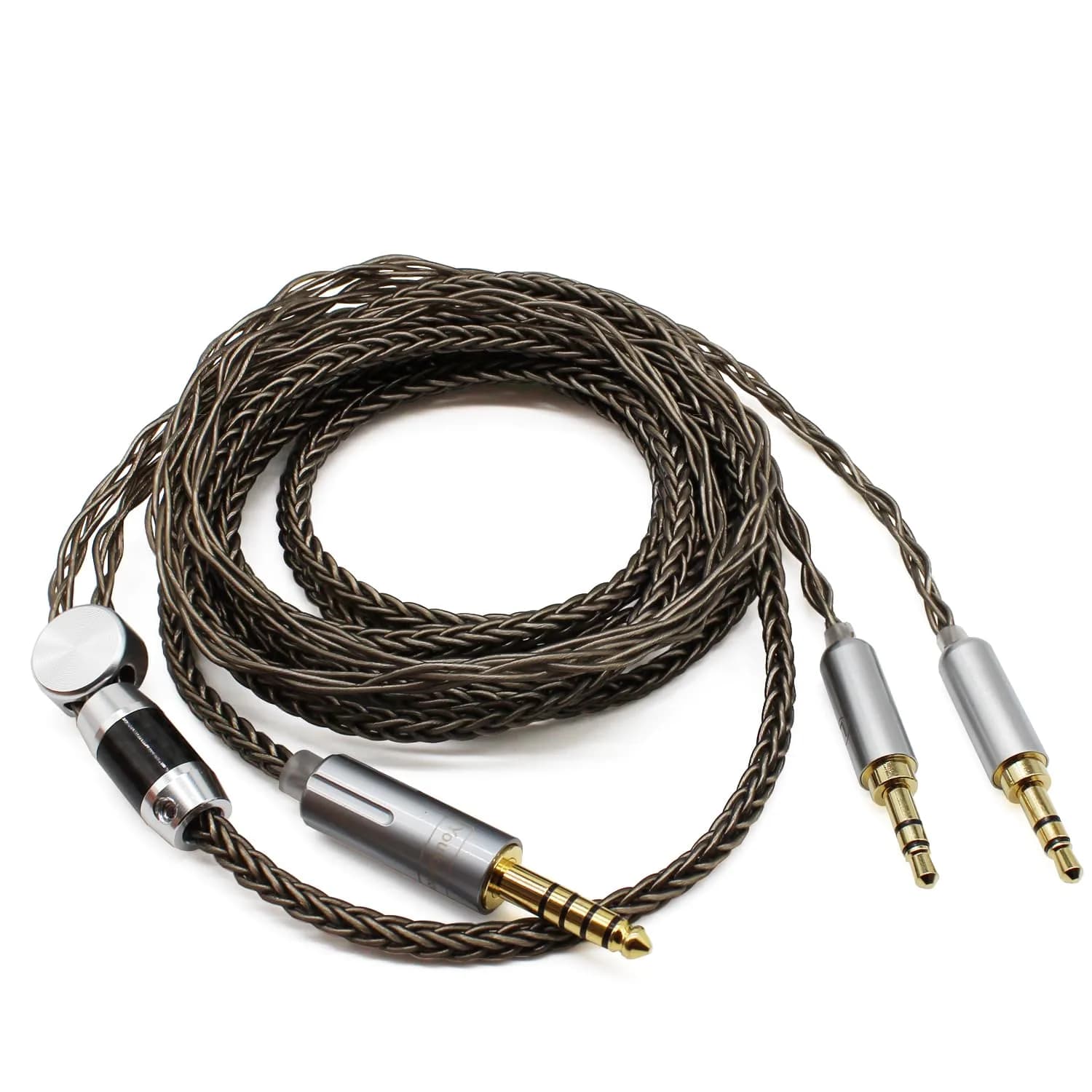 Youkamoo 4.4mm Replacement Cable for Hifiman HE400S HE-400i HE560 HE350 HE1000 V2 | Silver Plated 8-Core, 1.6m — 4.4mm to Dual 3.5mm Male