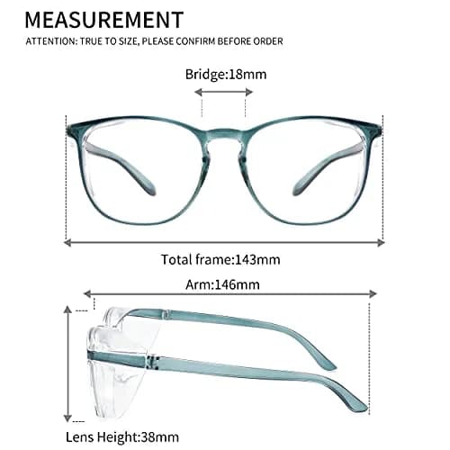 Alsenor Safety Glasses with Anti-Fog & Blue Light Blocking, Clear Polycarbonate Lenses | Impact Resistant Eyewear thumbnail 5