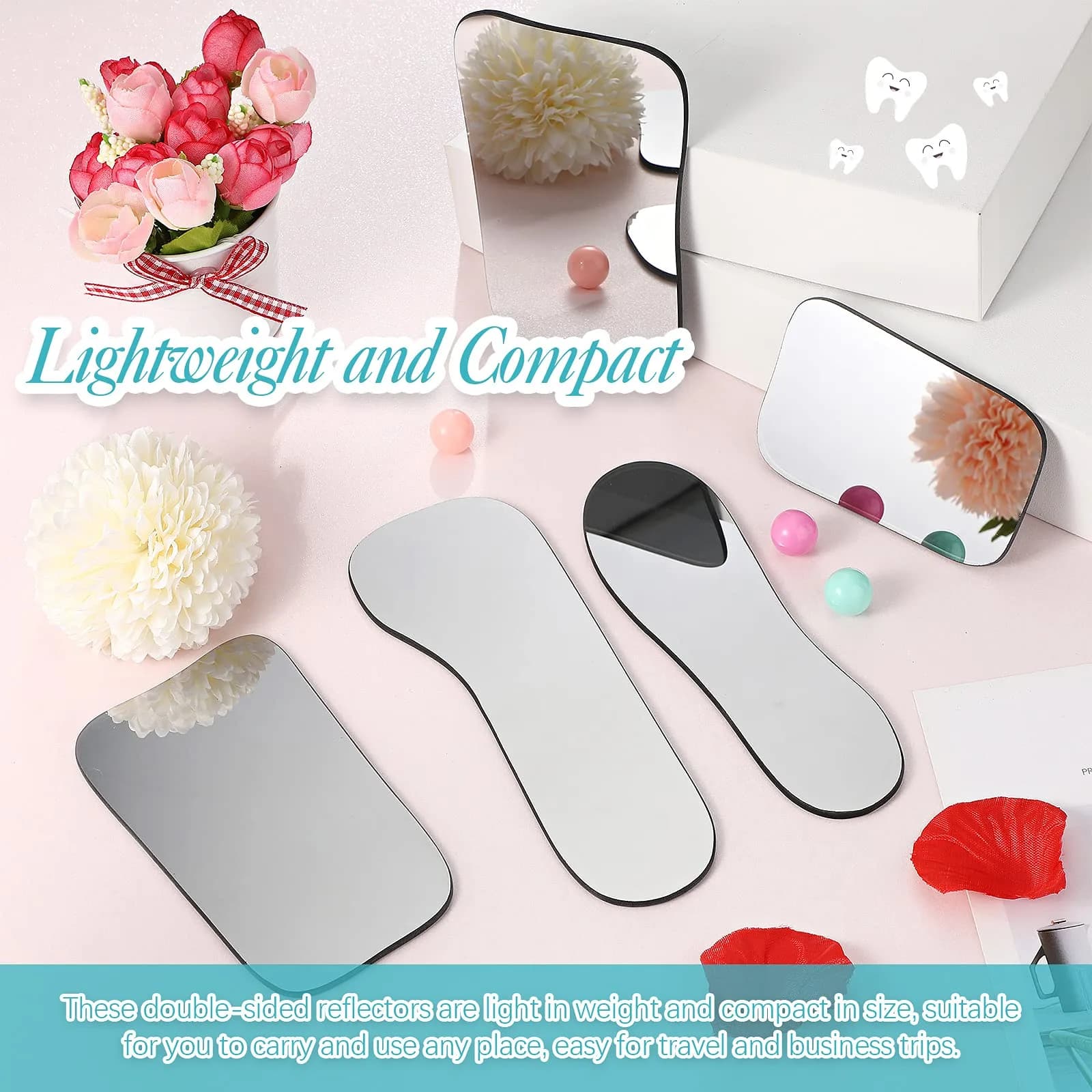Frienda Dental Photography Mirrors Intraoral Buccal Occlusal Reflector Set | 5 Pcs Glass Mirrors for Teeth Photos - view 5