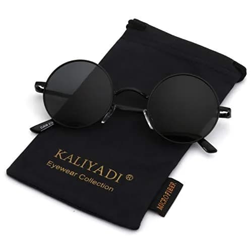 KALIYADI Round Polarized Sunglasses for Men Women | 47mm Lens Width (1.85 inches) thumbnail 1