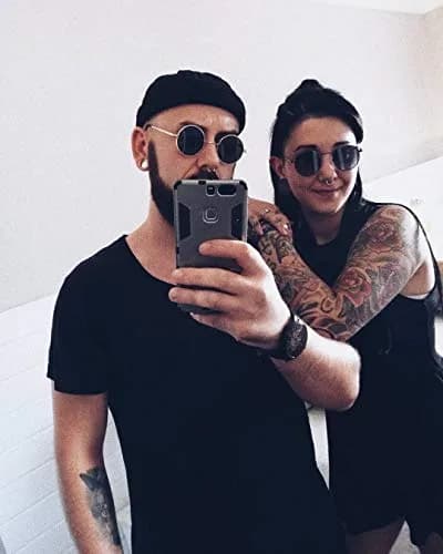 KALIYADI Round Polarized Sunglasses for Men Women | 47mm Lens Width (1.85 inches) thumbnail 7