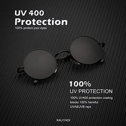 KALIYADI Round Polarized Sunglasses for Men Women | 47mm Lens Width (1.85 inches) thumbnail 2
