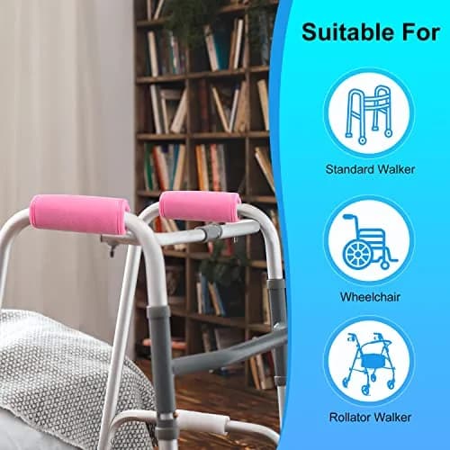 supregear Pink 2 Pack Walker Grips | Soft Padded Hand Covers for Mobility Aids thumbnail 6