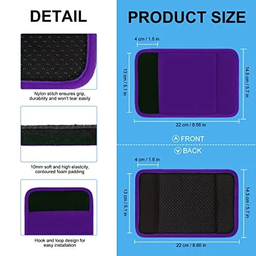 supregear Walker Grips (2 Pack) | Soft Padded Non-slip Handle Covers for Walkers, Rollators, Crutches, Wheelchairs, Purple thumbnail 3