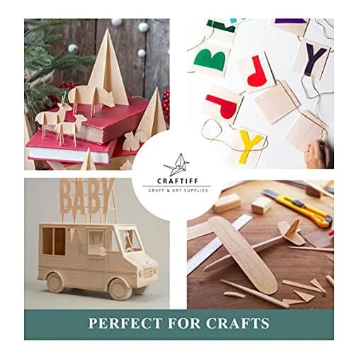 Craftiff Balsa Wood Sheets 1/8" Thick 12" x 4" (300x100mm) | 5 Pack Unfinished Wood for Crafts thumbnail 4