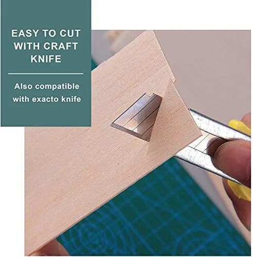Craftiff Balsa Wood Sheets 1/8" Thick 12" x 4" (300x100mm) | 5 Pack Unfinished Wood for Crafts thumbnail 6