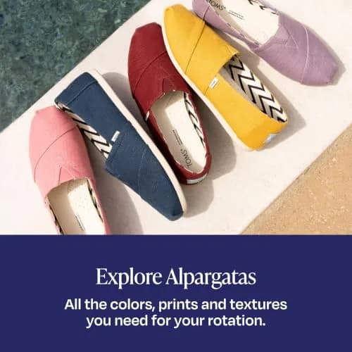 TOMS Women's Alpargata Classic Espadrille Black Recycled Canvas 23.6cm (US 6.5) | Comfortable Slip-On Flats for Everyday Wear thumbnail 9