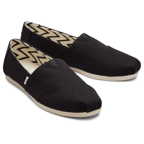 TOMS Women's Alpargata Classic Espadrille Black Recycled Canvas 23.6cm (US 6.5) | Comfortable Slip-On Flats for Everyday Wear thumbnail 10