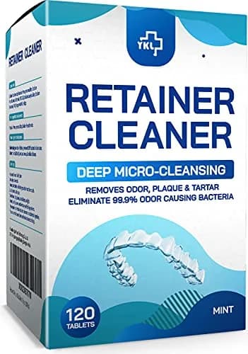 YKL Retainer & Denture Cleaner Tablets 120 Count (4 Months Supply) | Mint Fresh Odor Removal thumbnail 1