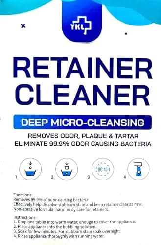 YKL Retainer & Denture Cleaner Tablets 120 Count (4 Months Supply) | Mint Fresh Odor Removal thumbnail 8