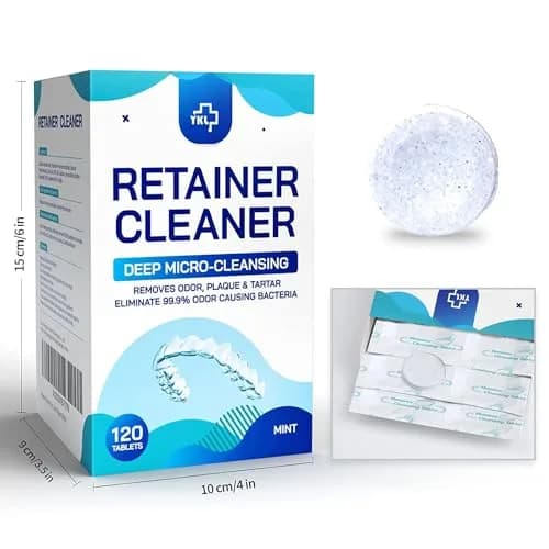 YKL Retainer & Denture Cleaner Tablets 120 Count (4 Months Supply) | Mint Fresh Odor Removal thumbnail 2