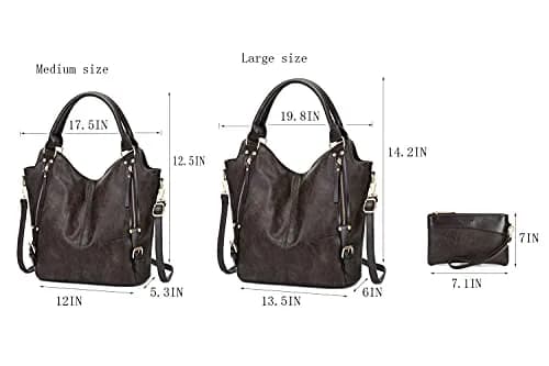 ITSCOSY Women Tote Bag Handbags PU Leather Fashion Hobo Shoulder Bags with Adjustable Shoulder Strap (Deep coffee, M) | Large Capacity & Stylish thumbnail 5