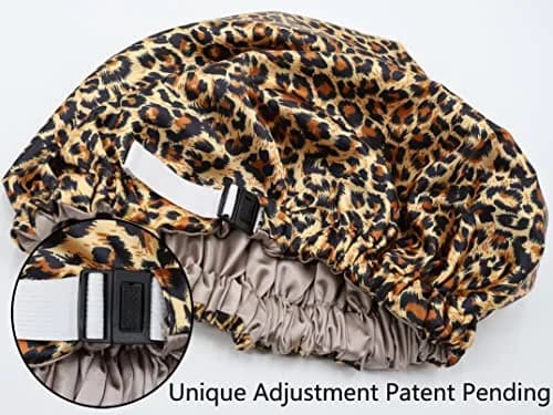 SAYMRE 100% Mulberry Silk Lined Bonnet Adjustable Satin Sleep Cap 19 Momme Silk Bonnet for Women Curly,Long Hair Care | Breathable, Soft & Hair-Friendly thumbnail 5