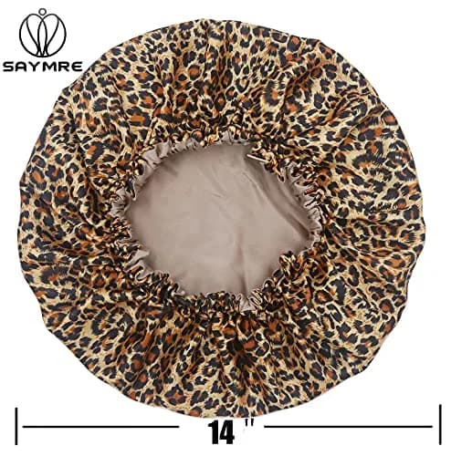 SAYMRE 100% Mulberry Silk Lined Bonnet Adjustable Satin Sleep Cap 19 Momme Silk Bonnet for Women Curly,Long Hair Care | Breathable, Soft & Hair-Friendly thumbnail 2