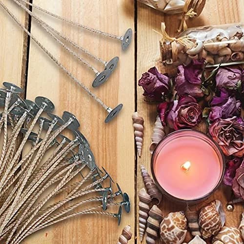 EUPNHY CD Series Candle Wicks for Soy Candles, 100pcs CD 4 6" Pretabbed Cotton & Paper Wicks for Candle Making thumbnail 7