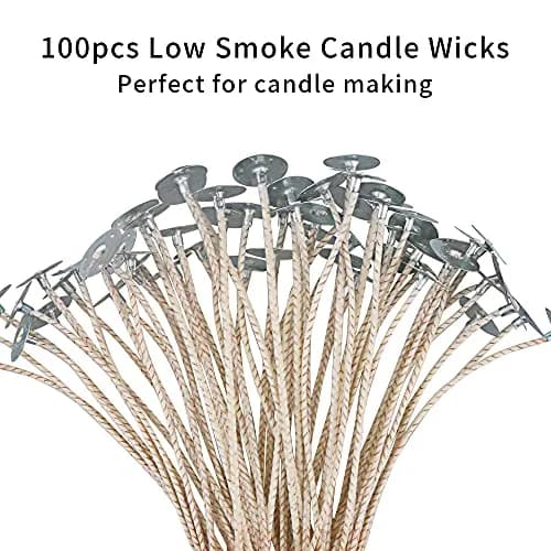 EUPNHY CD Series Candle Wicks for Soy Candles, 100pcs CD 4 6" Pretabbed Cotton & Paper Wicks for Candle Making thumbnail 3