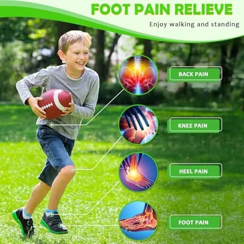 Ailaka Kids Arch Support Shoe Insert - Plantar Fasciitis Insoles for Flat Feet & High Arch, 1-3 M US Little Kid, Green thumbnail 4