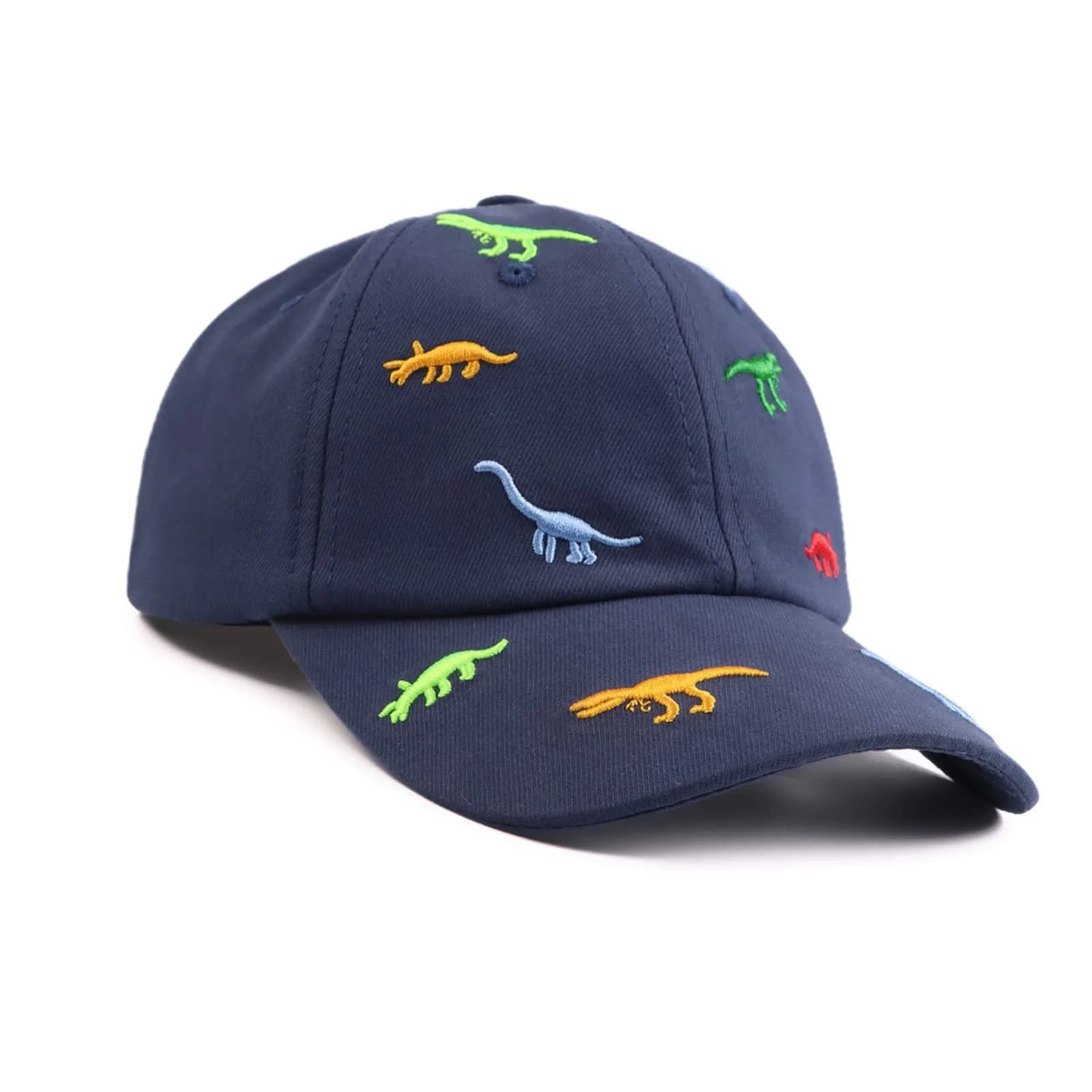 Bamery Toddler Baseball Hat for Boys&Girls 2-6 Years | Embroidered Dinosaur Navy, Adjustable Cotton Cap