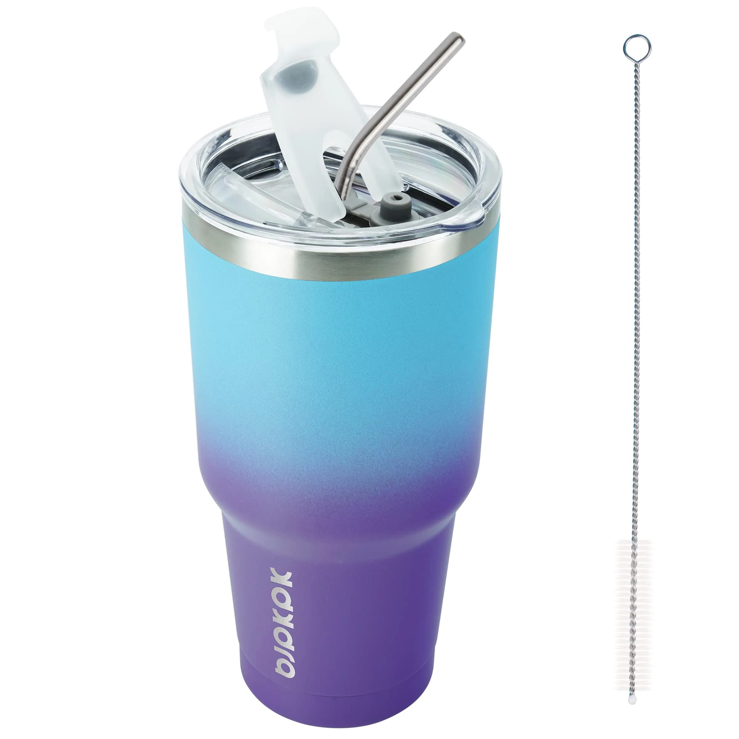BJPKPK 30 oz (890 ml) Insulated Tumbler with Lid and Straw | Double Wall Vacuum Stainless Steel — A-Ocean Dream-30oz