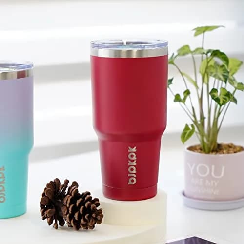 BJPKPK 30 oz Tumbler with Lid and Straw, Insulated Stainless Steel Cup | Keeps Drinks Hot or Cold for Hours thumbnail 4